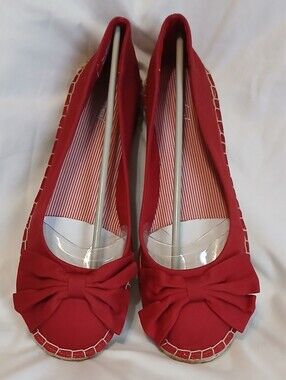 Naturalizer Red Bow Espadrille-Style Flats